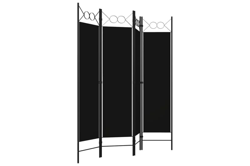 4-Panels Rumdeler 160x180 cm Sort - Boligtilbehør - Rumdelere - Skærmvæg
