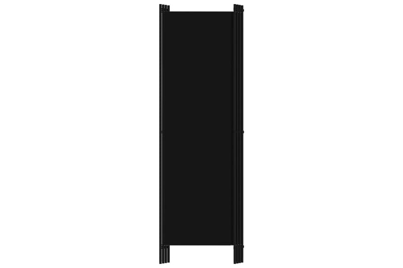 4-Panels Rumdeler 200 x 180 cm Sort - Boligtilbehør - Rumdelere - Skærmvæg