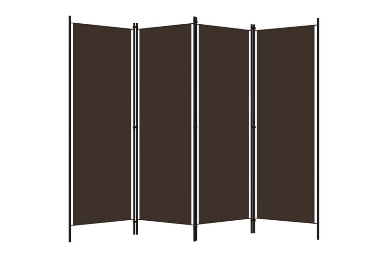 4-Panels Rumdeler 200 x 180 cm Brun - Skærmvæg - Rumdelere