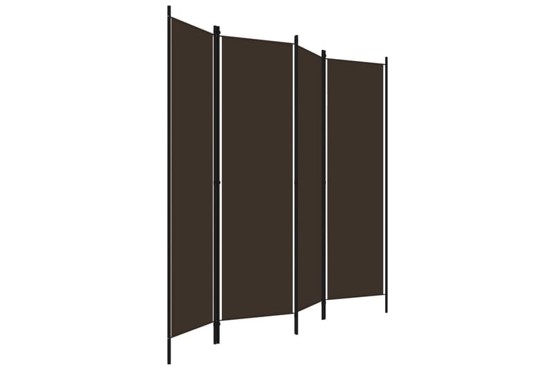 4-Panels Rumdeler 200 x 180 cm Brun - Boligtilbehør - Rumdelere - Skærmvæg