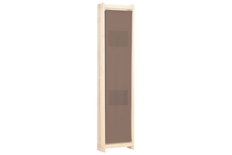 5-Panels Rumdeler 200 X 170 X 4 Cm Stof Brun - Brun - Boligtilbehør - Rumdelere - Skærmvæg
