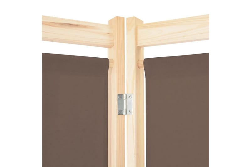 5-Panels Rumdeler 200 X 170 X 4 Cm Stof Brun - Brun - Boligtilbehør - Rumdelere - Skærmvæg