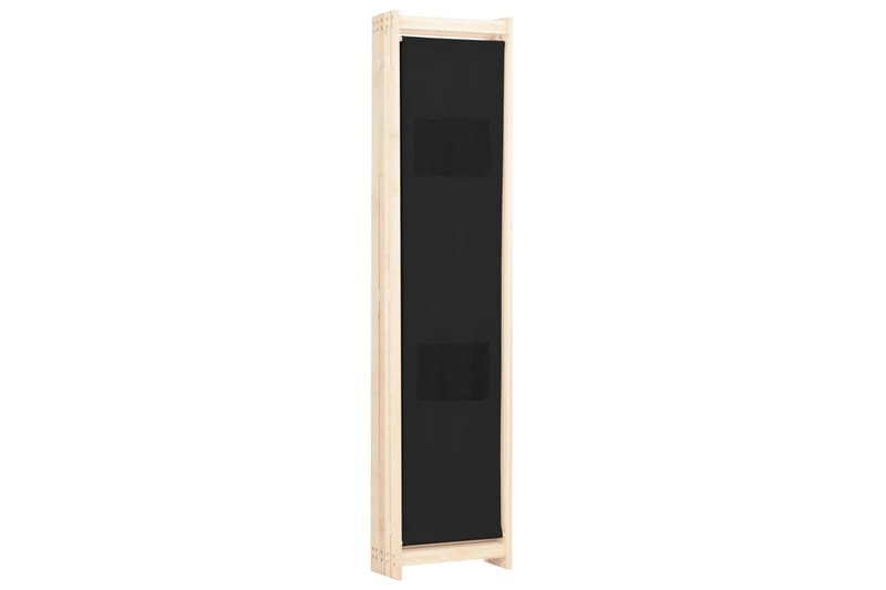 5-Panels Rumdeler 200 X 170 X 4 Cm Stof Sort - Sort - Boligtilbehør - Rumdelere - Skærmvæg