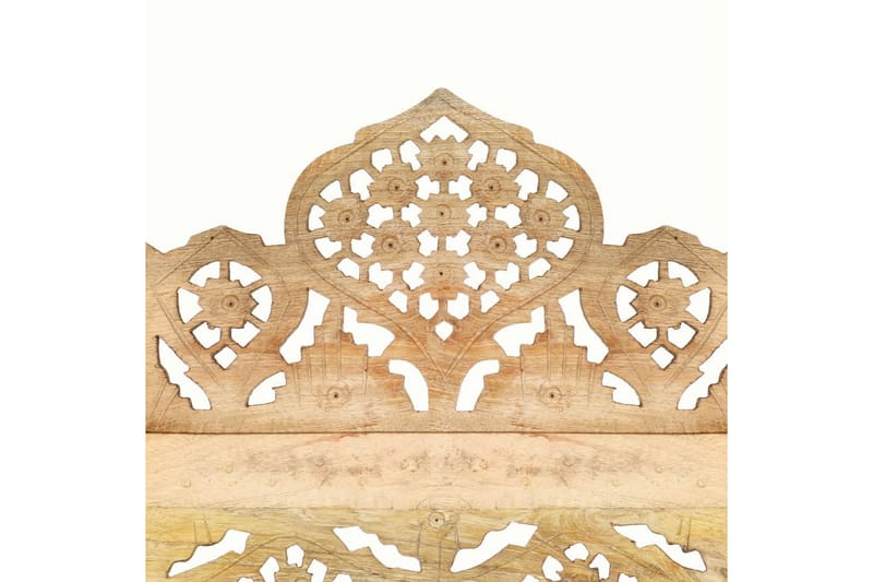 5-panels rumdeler håndskåret 200 x 165 cm massivt mangotræ - Brun - Boligtilbehør - Rumdelere - Skærmvæg
