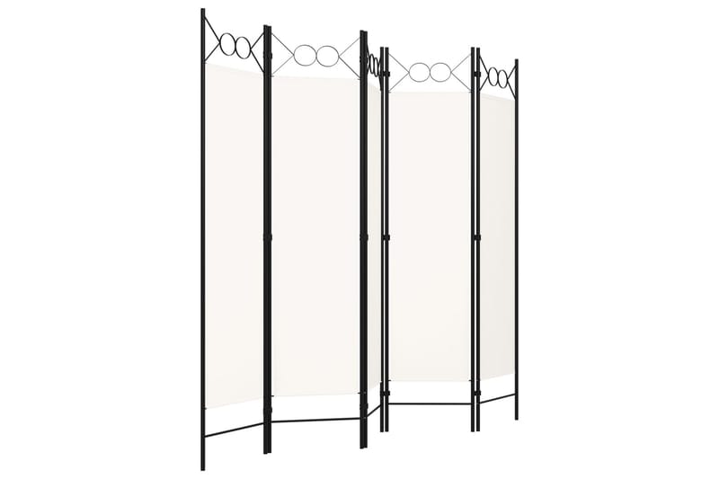 5-Panels Rumdeler 200x180 cm Hvid - Rumdelere - Skærmvæg