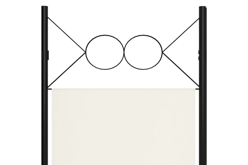 5-Panels Rumdeler 200x180 cm Hvid - Skærmvæg - Rumdelere