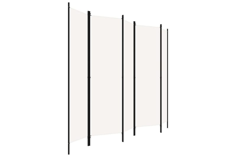 5-Panels Rumdeler 250 x 180 cm Hvid - Boligtilbehør - Rumdelere - Skærmvæg