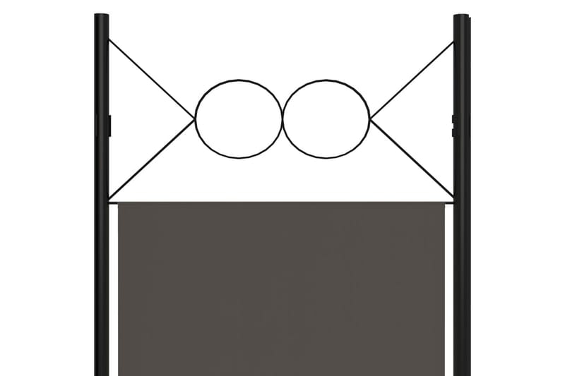 5-Panels Rumdeler 200x180 cm Antracitgrå - Skærmvæg - Rumdelere
