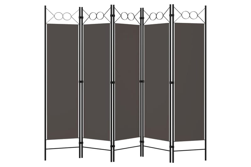5-Panels Rumdeler 200x180 cm Antracitgrå - Skærmvæg - Rumdelere