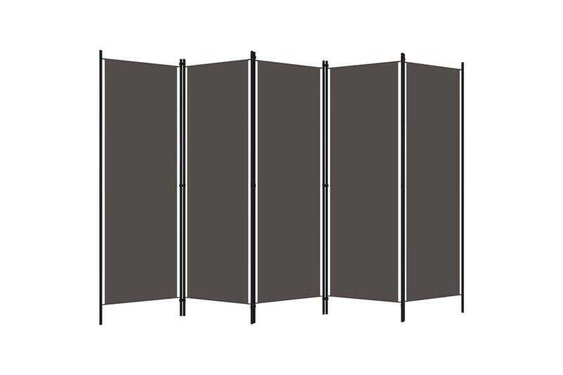 5-Panels Rumdeler 250 x 180 cm Antracitgrå - Boligtilbehør - Rumdelere - Skærmvæg