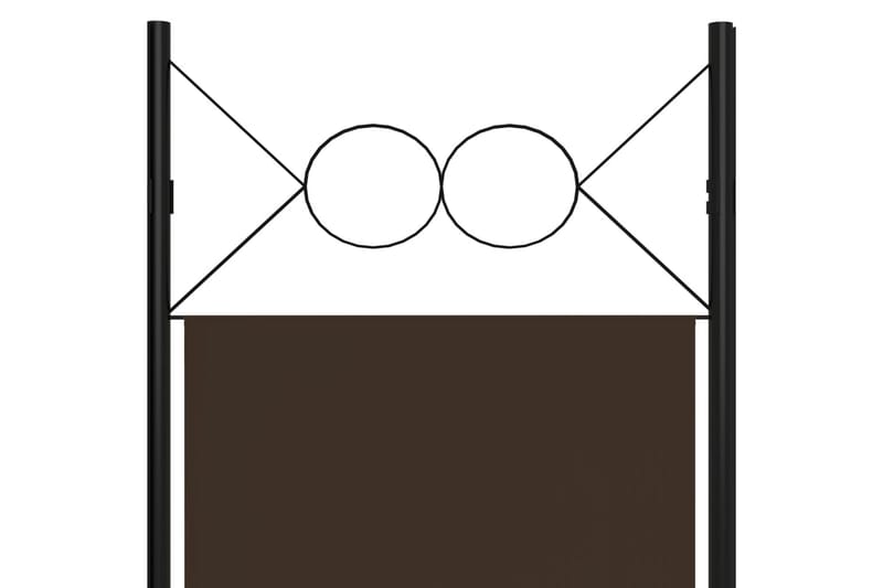 5-Panels Rumdeler 200x180 cm Brun - Boligtilbehør - Rumdelere - Skærmvæg