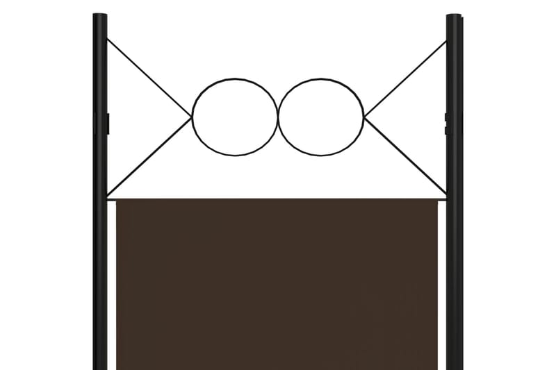 5-Panels Rumdeler 200x180 cm Brun - Skærmvæg - Rumdelere
