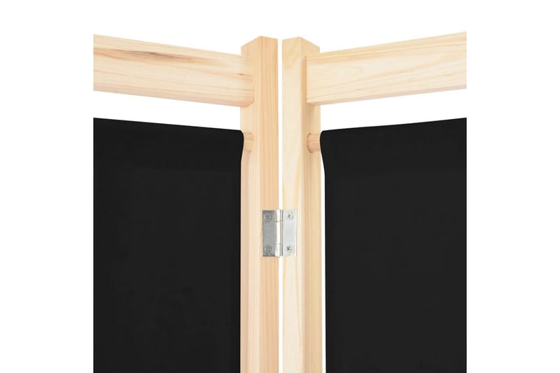 6-Panels Rumdeler 240 X 170 X 4 Cm Stof Sort - Sort - Boligtilbehør - Rumdelere - Skærmvæg