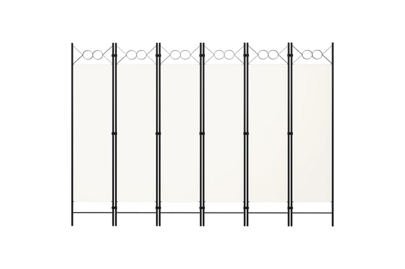 6-Panels Rumdeler 240x180 cm Hvid - Boligtilbehør - Rumdelere - Skærmvæg
