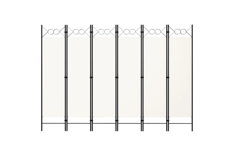 6-Panels Rumdeler 240x180 cm Hvid - Skærmvæg - Rumdelere