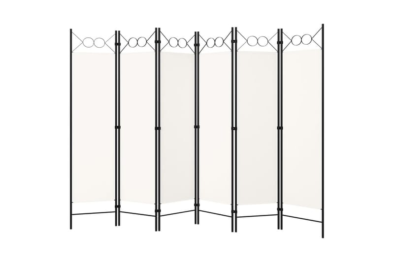 6-Panels Rumdeler 240x180 cm Hvid - Boligtilbehør - Rumdelere - Skærmvæg