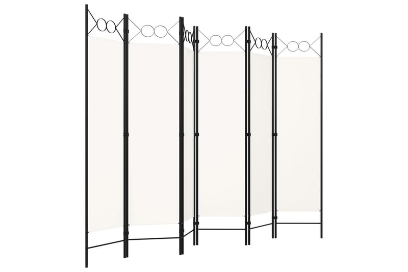 6-Panels Rumdeler 240x180 cm Hvid - Boligtilbehør - Rumdelere - Skærmvæg