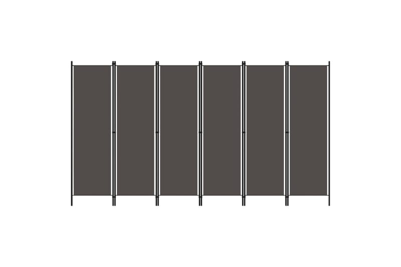 6-Panels Rumdeler 300 x 180 cm Antracitgrå - Skærmvæg - Rumdelere