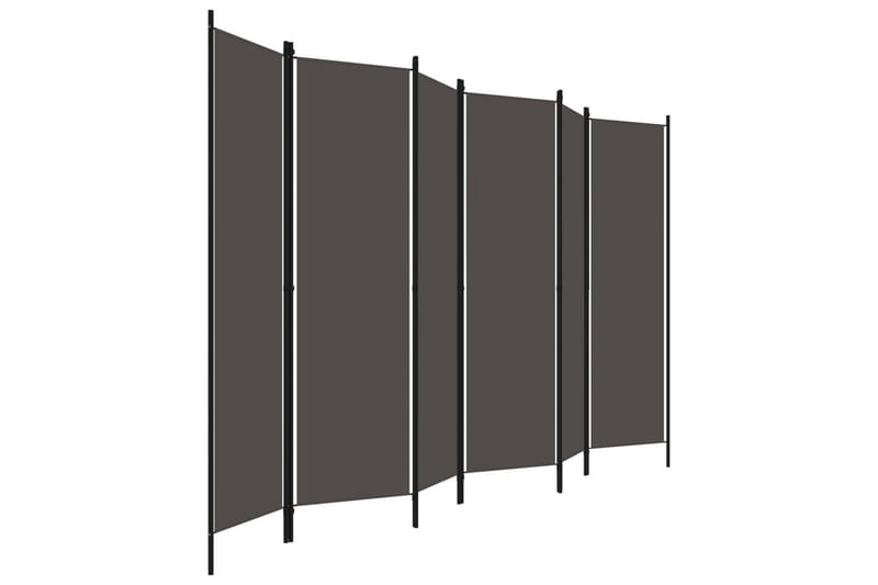 6-Panels Rumdeler 300 x 180 cm Antracitgrå - Boligtilbehør - Rumdelere - Skærmvæg
