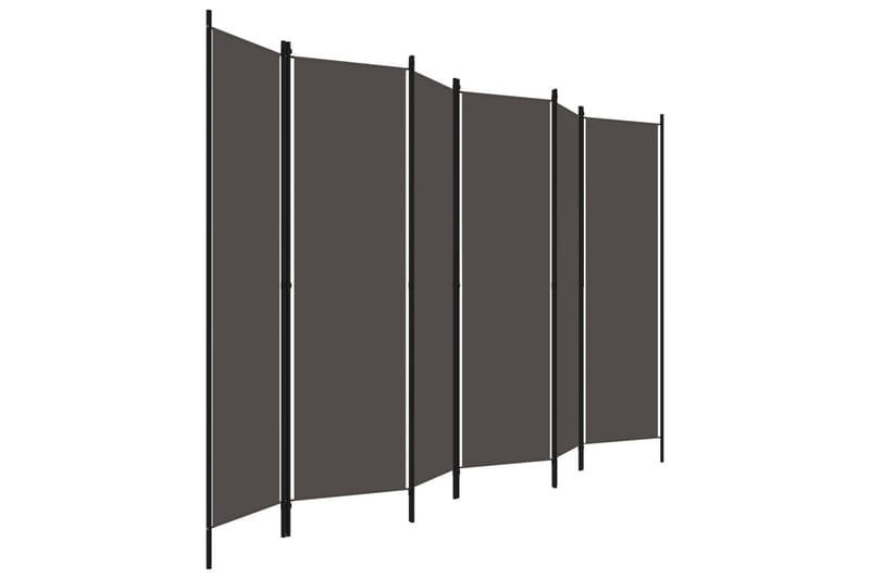 6-Panels Rumdeler 300 x 180 cm Antracitgrå - Skærmvæg - Rumdelere