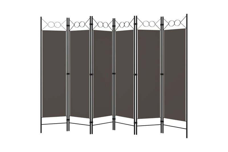6-Panels Rumdeler 240 x 180 cm Antracitgrå - Boligtilbehør - Rumdelere - Skærmvæg