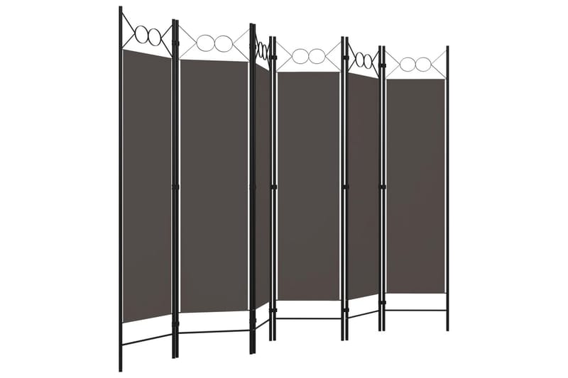 6-Panels Rumdeler 240 x 180 cm Antracitgrå - Boligtilbehør - Rumdelere - Skærmvæg