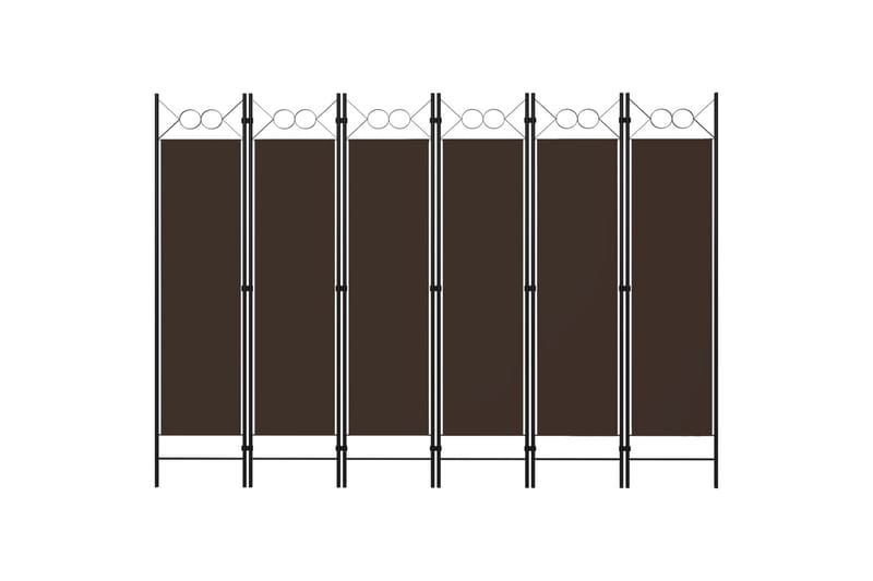 6-Panels Rumdeler 240x180 cm Brun - Skærmvæg - Rumdelere