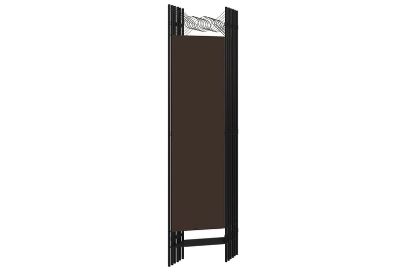 6-Panels Rumdeler 240x180 cm Brun - Boligtilbehør - Rumdelere - Skærmvæg