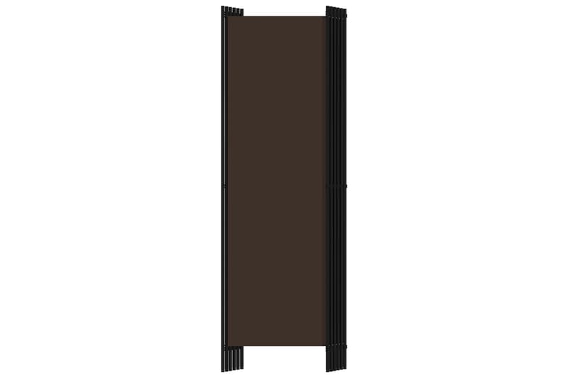 6-Panels Rumdeler 300 x 180 cm Brun - Boligtilbehør - Rumdelere - Skærmvæg