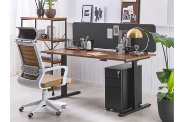Afskærming til skrivebord 180x40 cm grå WALLY - Grå - Boligtilbehør - Rumdelere - Afskærmning skrivebord