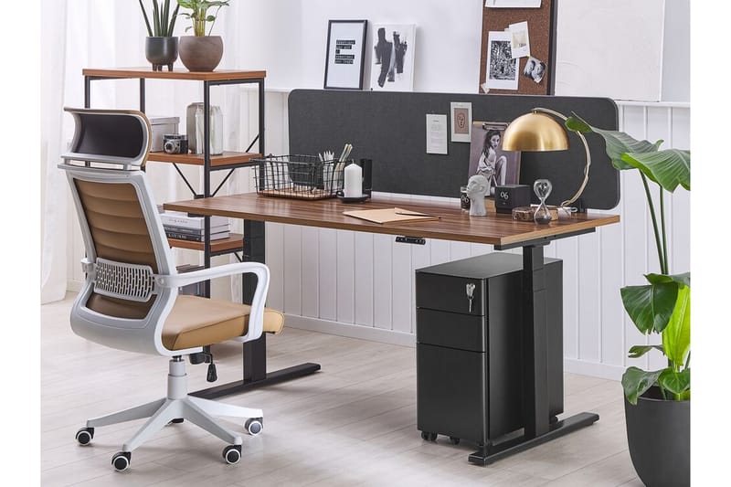 Afskærmning til skrivebord 160x40 cm grå WALLY - Grå - Bordtilbehør - Afskærmning skrivebord - Rumdelere