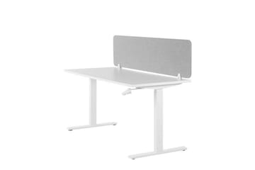 Afskræming til skrivebord 160x40 cm grå WALLY - Grå - Boligtilbehør - Rumdelere - Afskærmning skrivebord