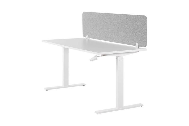 Afskræming til skrivebord 180x40 cm grå WALLY - Grå - Boligtilbehør - Rumdelere - Afskærmning skrivebord