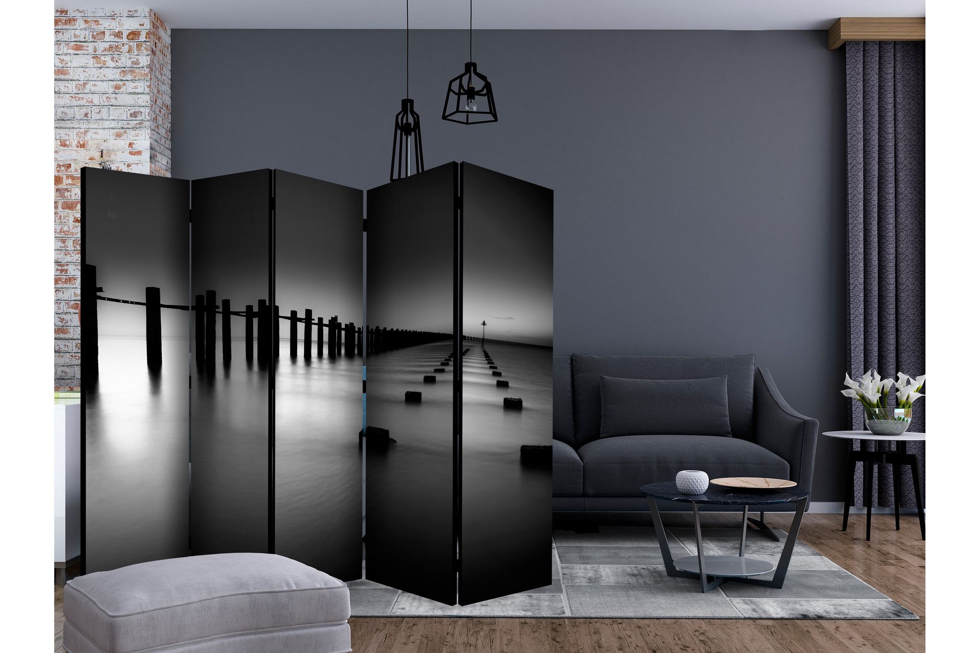 Kadira Rumdeler 225x172 225x172 cm - Artgeist sp. z o. o. - Boligtilbehør - Rumdelere - Foldeskærm
