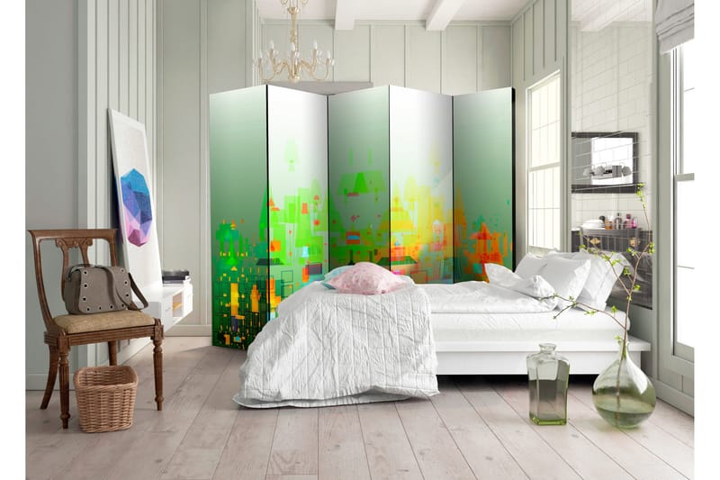 Rumdeler Abstract City 225x172 - Artgeist sp. z o. o. - Boligtilbehør - Rumdelere - Foldeskærm