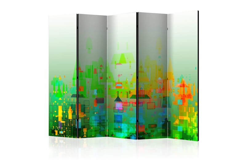 Rumdeler Abstract City 225x172 - Artgeist sp. z o. o. - Boligtilbehør - Rumdelere - Foldeskærm