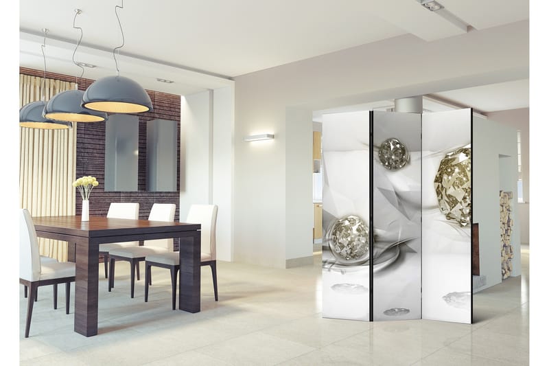 Rumdeler Abstract Diamonds 135x172 - Artgeist sp. z o. o. - Boligtilbehør - Rumdelere - Foldeskærm