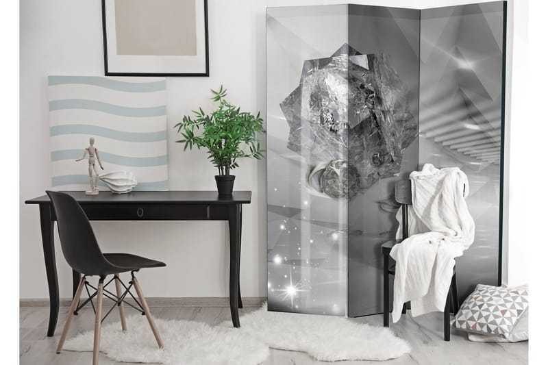 Rumdeler Abstract Greyness 135x172 - Artgeist sp. z o. o. - Boligtilbehør - Rumdelere - Foldeskærm