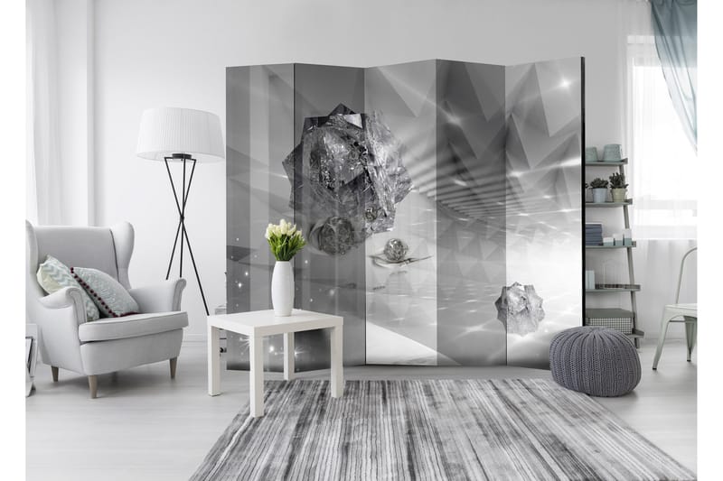 Rumdeler Abstract Greyness 225x172 - Artgeist sp. z o. o. - Boligtilbehør - Rumdelere - Foldeskærm