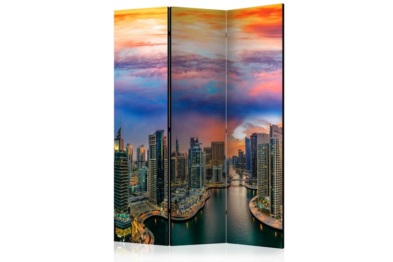 Rumdeler - Afternoon in Dubai 135x172 - Artgeist sp. z o. o. - Boligtilbehør - Rumdelere - Foldeskærm