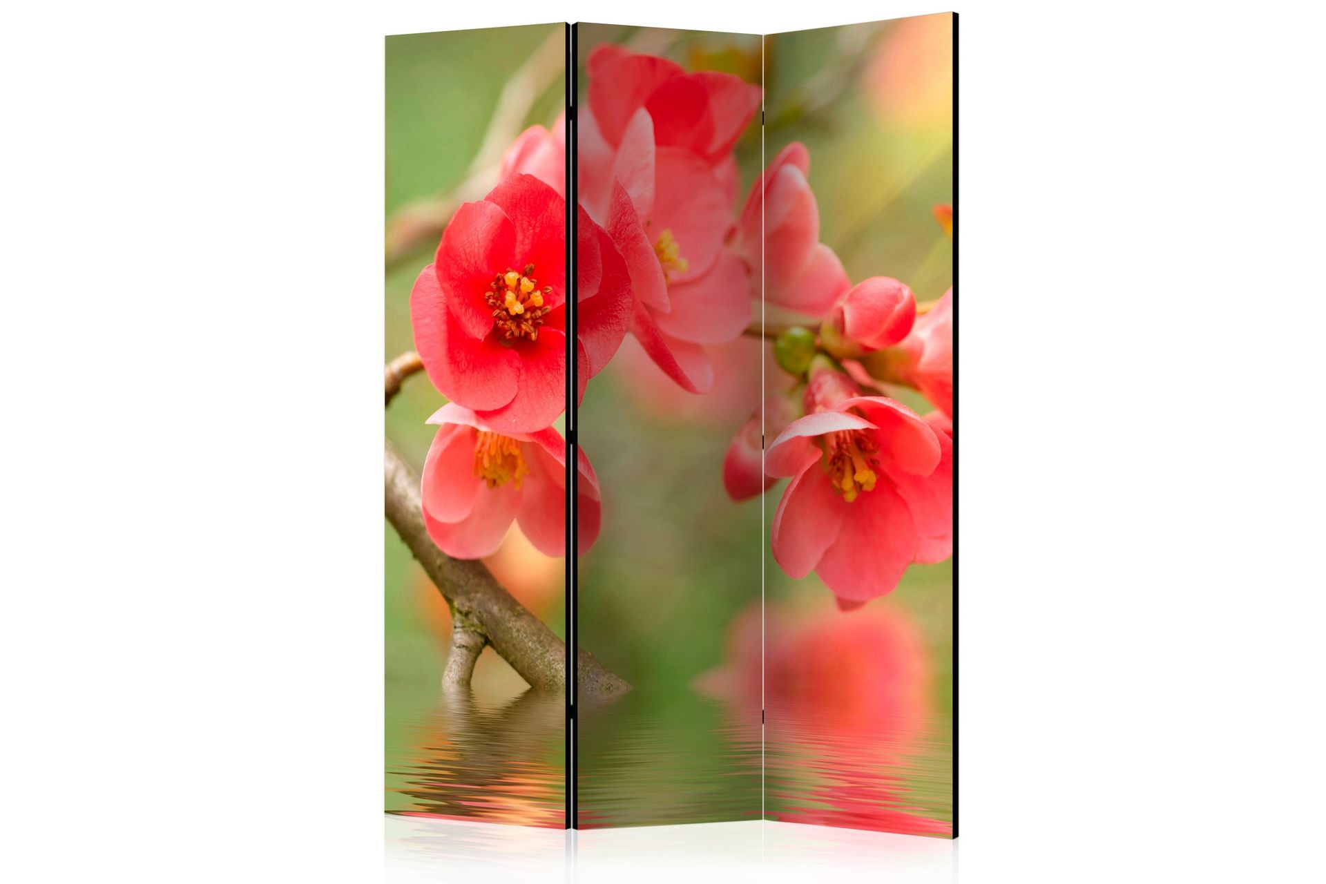 Rumdeler - Azalea reflected in the water 135x172 - Artgeist sp. z o. o. - Boligtilbehør - Rumdelere - Foldeskærm