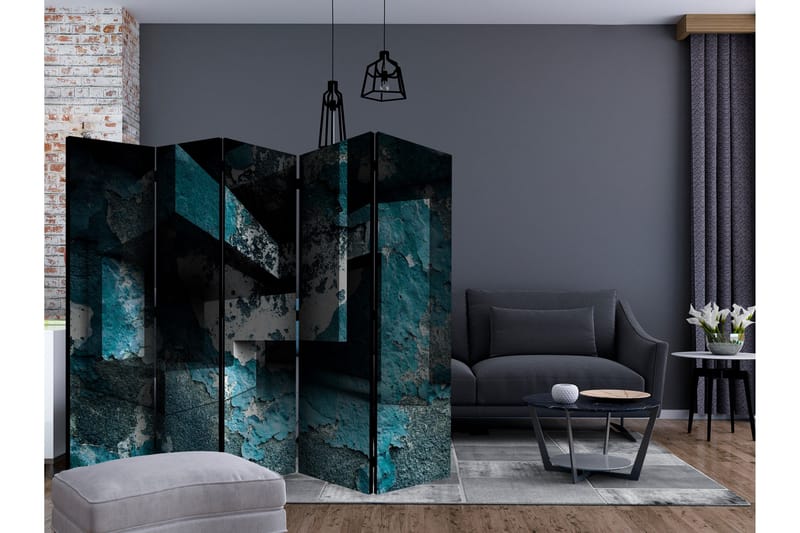 Rumdeler - Azure Geometry II 225x172 - Artgeist sp. z o. o. - Boligtilbehør - Rumdelere - Foldeskærm