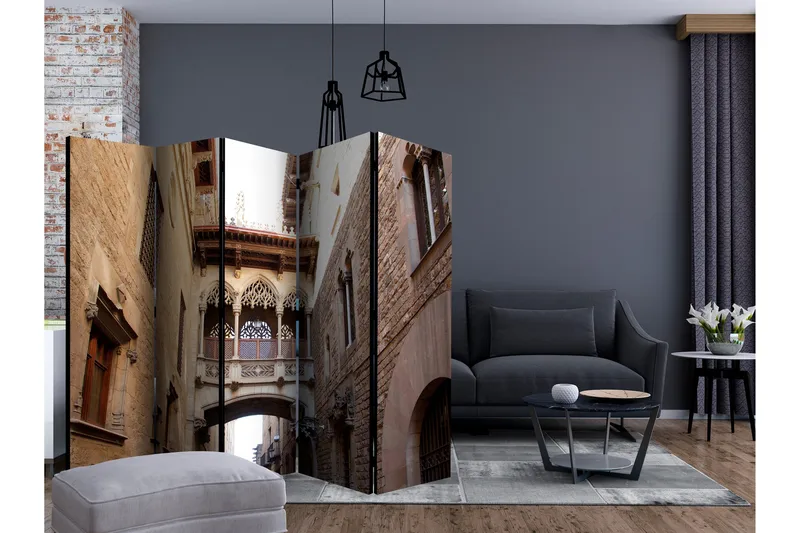 Rumdeler - Barcelona Palau generalitat in gothic 225x172 - Artgeist sp. z o. o. - Boligtilbehør - Rumdelere - Foldeskærm