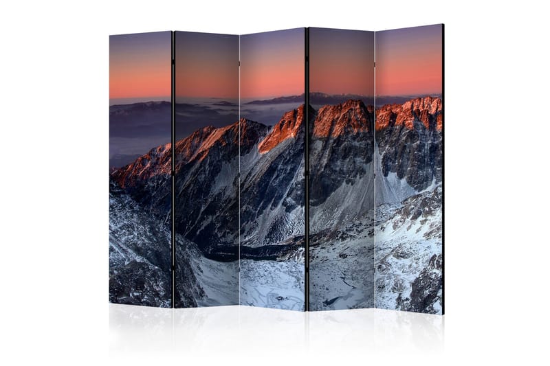 Rumdeler - Beautiful sunrise Rocky Mountains 225x172 - Artgeist sp. z o. o. - Boligtilbehør - Rumdelere - Foldeskærm