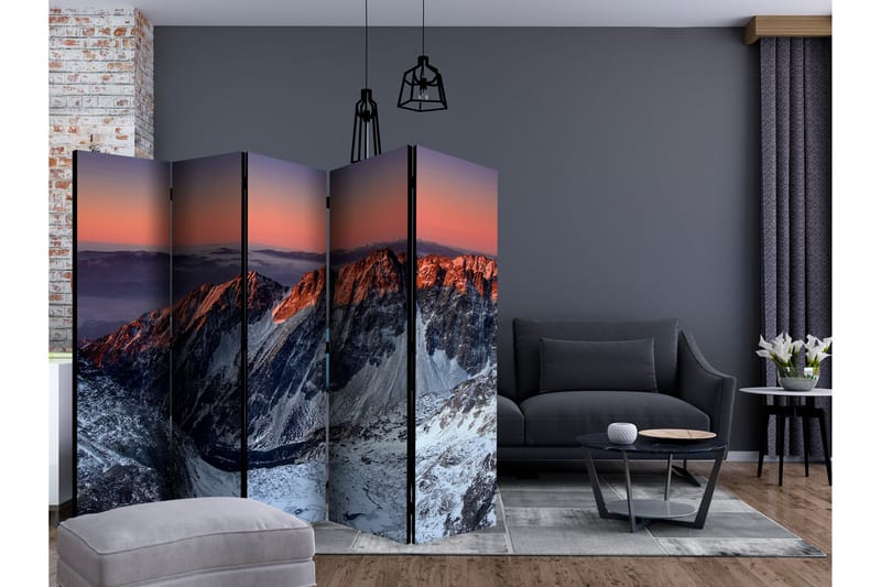 Rumdeler - Beautiful sunrise Rocky Mountains 225x172 - Artgeist sp. z o. o. - Foldeskærm - Rumdelere