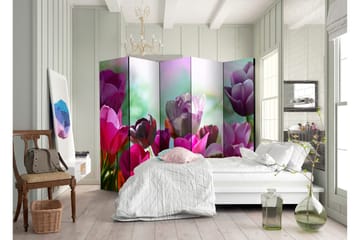 Rumdeler Beautiful Tulips II 225x172 cm - Artgeist sp. z o. o. - Boligtilbehør - Rumdelere - Foldeskærm