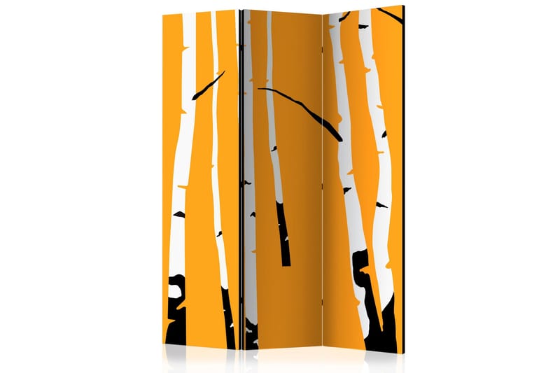 Rumdeler Birches on the Orange Background 135x172 cm, Artgeist sp. z o. o.
