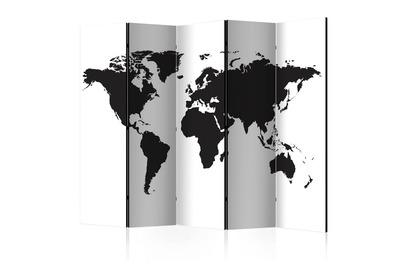Rumdeler - Black & White World II 225x172 - Artgeist sp. z o. o. - Boligtilbehør - Rumdelere - Foldeskærm