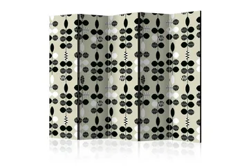 Rumdeler Black and White Dots II 225x172 cm - Artgeist sp. z o. o. - Boligtilbehør - Rumdelere - Foldeskærm