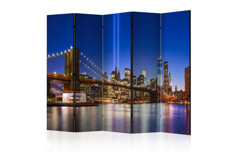 Rumdeler Blue New York 225x172 - Artgeist sp. z o. o. - Boligtilbehør - Rumdelere - Foldeskærm